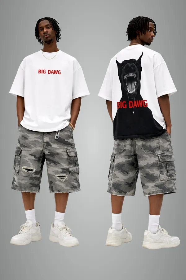 Big_Dawg_Front_And_Back_White_French_Terry_Cotton_Oversized_T-Shirt_For_Men