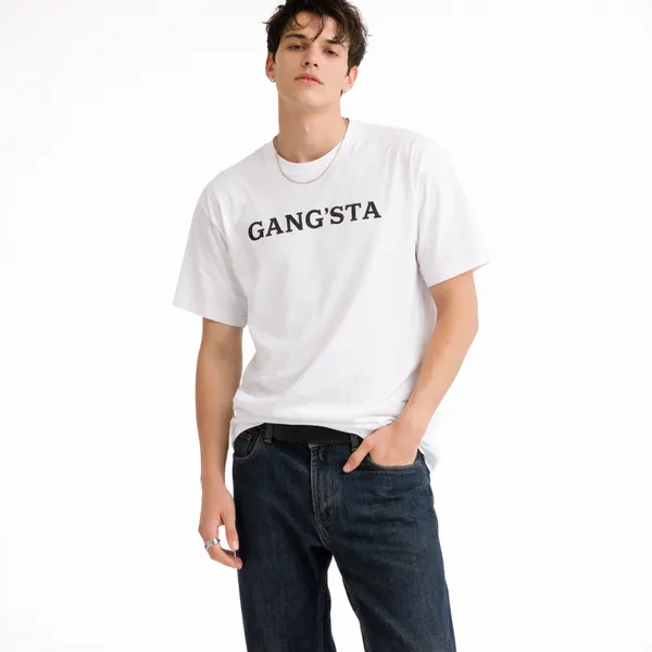 Gangsta_Paradise_Front_And_Back_White_French_Terry_Cotton_Oversized_T-Shirt_For_Men