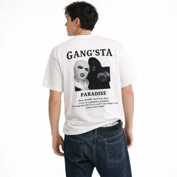 Gangsta_Paradise_Front_And_Back_White_French_Terry_Cotton_Oversized_T-Shirt_For_Men