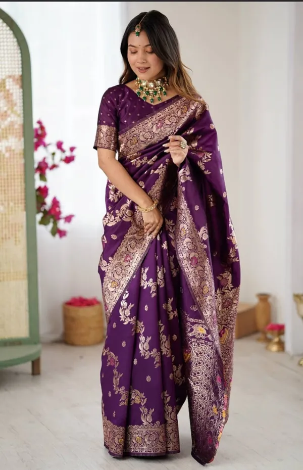 Purple_Banarasi_Silk_Saree_For_Women