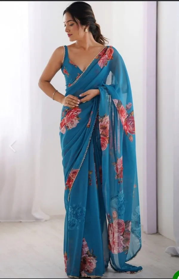 Blue_Georgette_Saree_For_Women