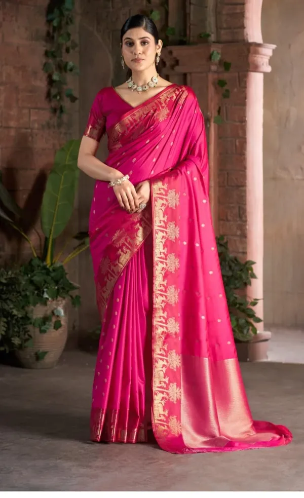 Pink_Banarasi_Silk_Saree_For_Women