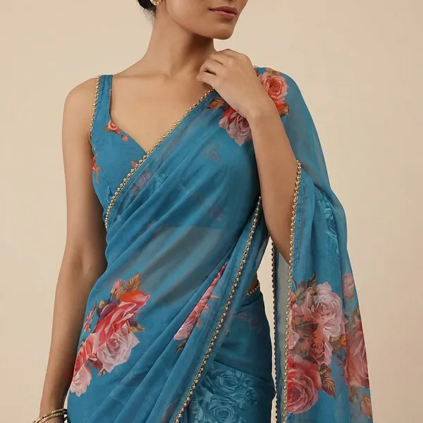 Blue_Georgette_Saree_For_Women