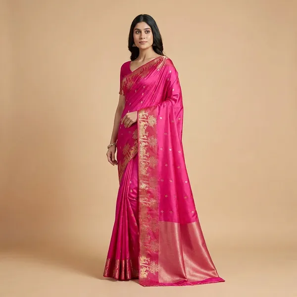 Pink_Banarasi_Silk_Saree_For_Women
