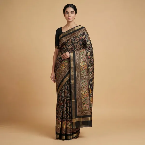 Black_Mulmul_Cotton_Saree_For_Women