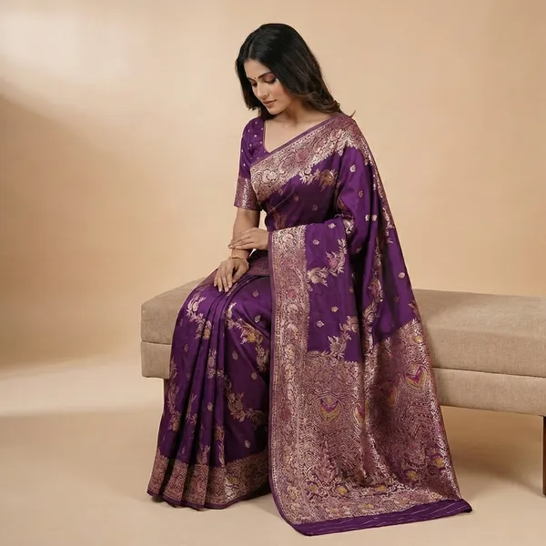 Purple_Banarasi_Silk_Saree_For_Women