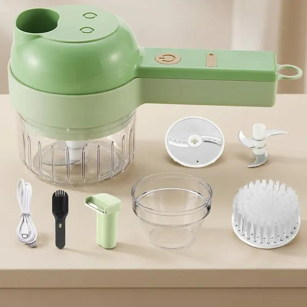 White_4_In_1_Electric_Vegetable_Chopper_For_Home_Cooks_And_Health-Conscious_Families