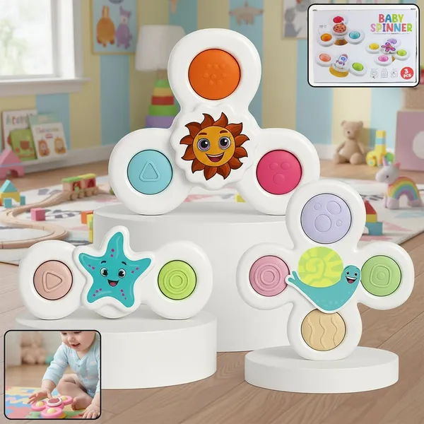 White_Baby_Spinner_Sensory_Suction_Spin_Toy_Set_(Pack_Of_3)
