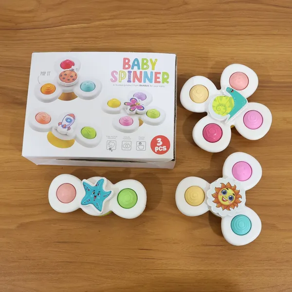 White_Baby_Spinner_Sensory_Suction_Spin_Toy_Set_(Pack_Of_3)