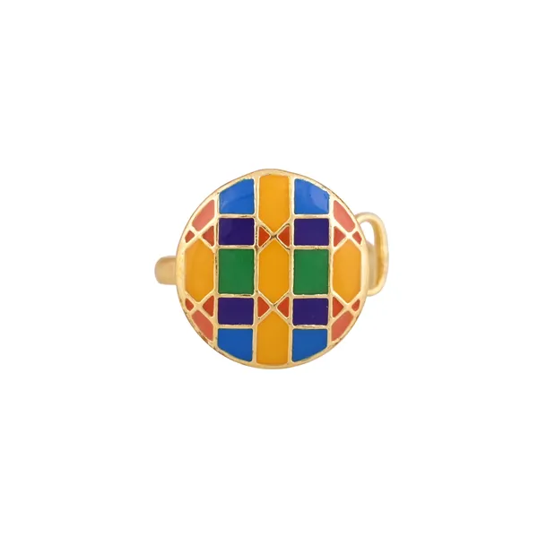 Colorful_Mosaic_Enamel_Statement_Ring_-_Gold_Plated_Adjustable_Fashion_Ring