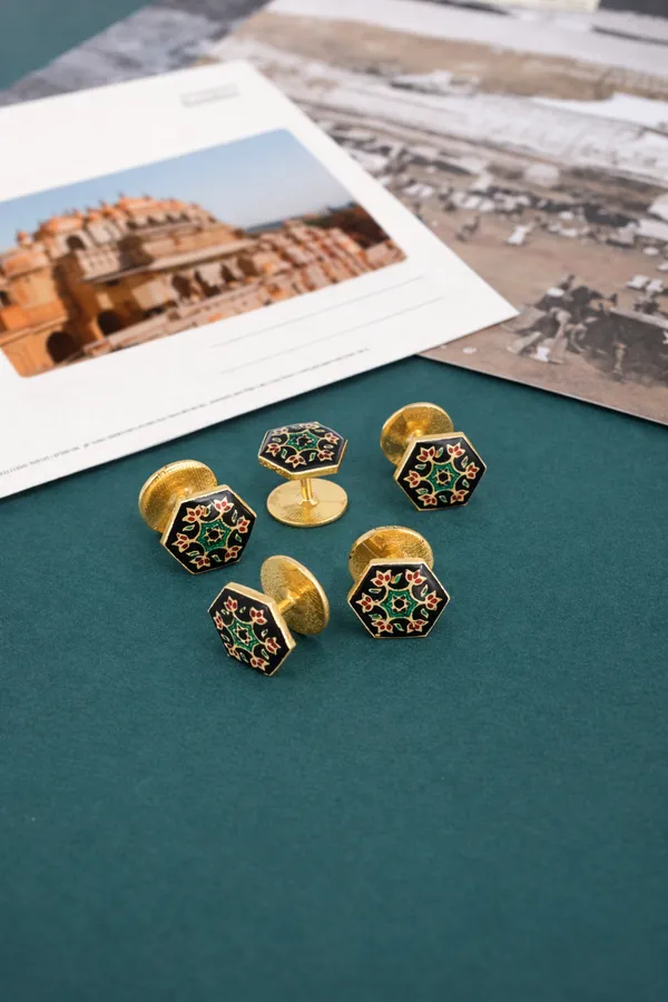 Heritage_Hexagon_Jewel_Kurta_Button_(Set_of_5)
