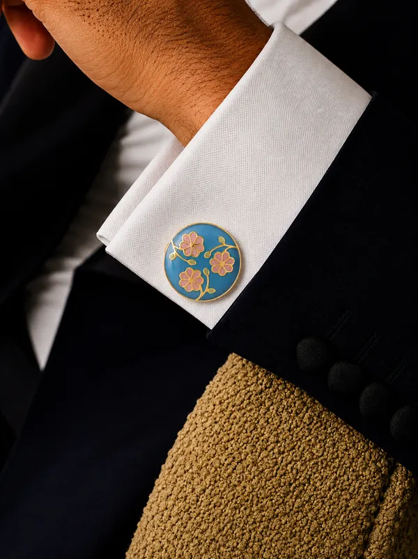 Flower_Embellished_Cufflinks