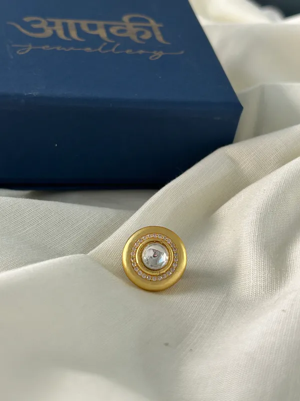 Polki_Button_Brooch