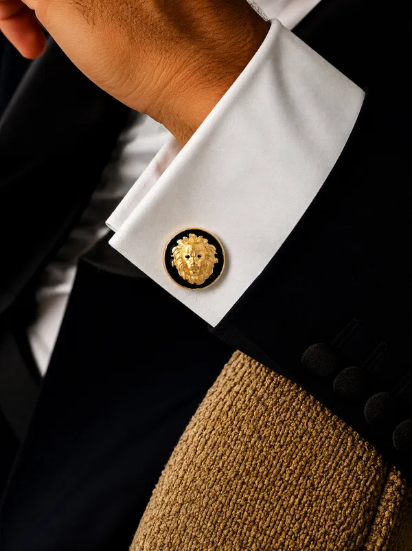 Obsidian_Lion_Cufflinks