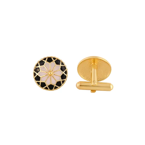 Royal_Black_&_Ivory_Bloom_Cufflinks