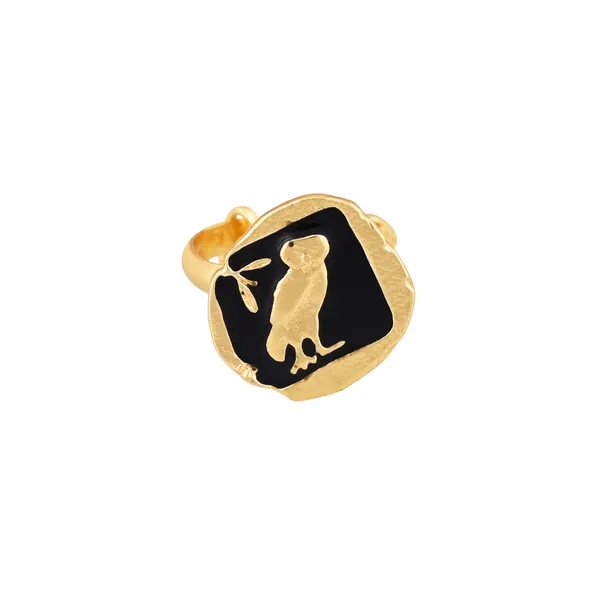 Egyptian_Black_Owl_Ring_with_Gold_Finish