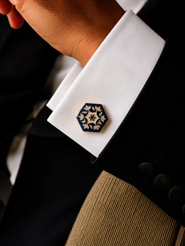 Blue_Hexa_Cufflink