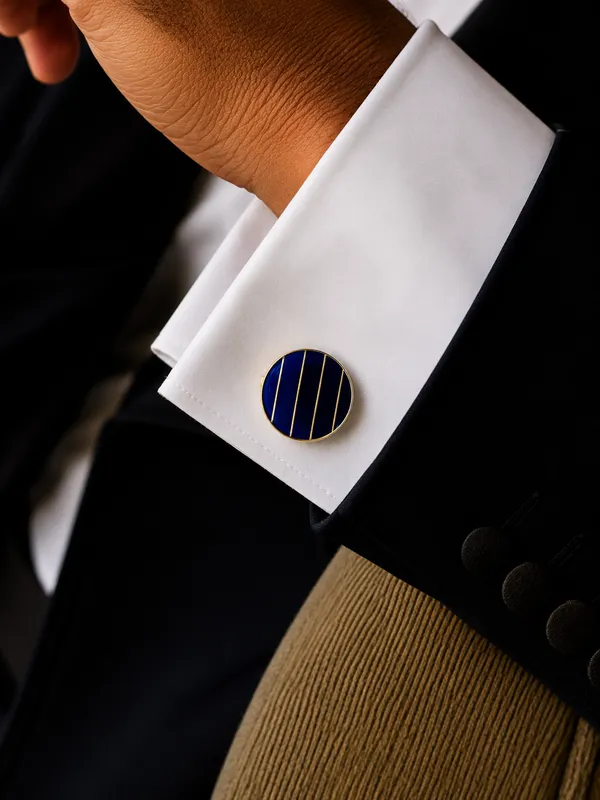 Blue_Stripes_Cufflink