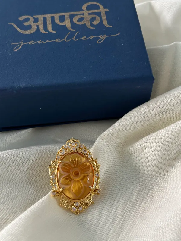 Citrine_Carving_Brooch
