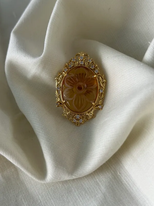 Citrine_Carving_Brooch