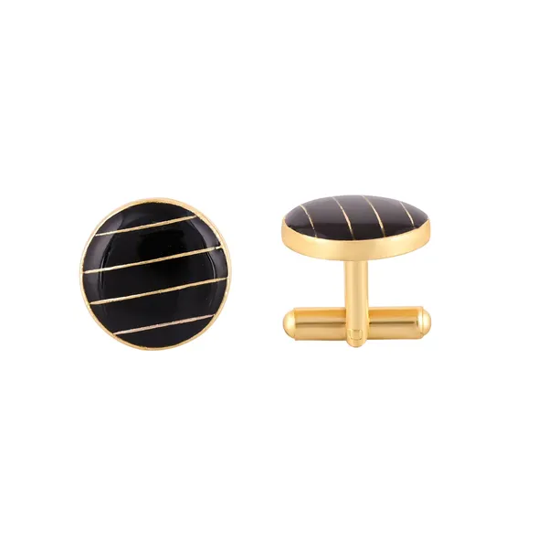 Noir_Stripe_Classic_Cufflink