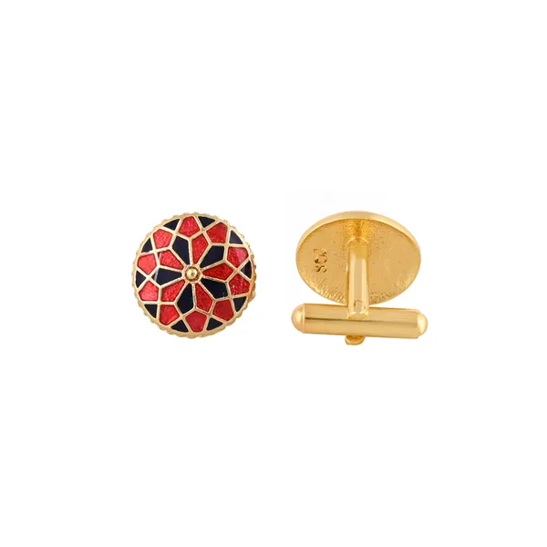Vintage_Scarlet_Lattice_Cufflinks