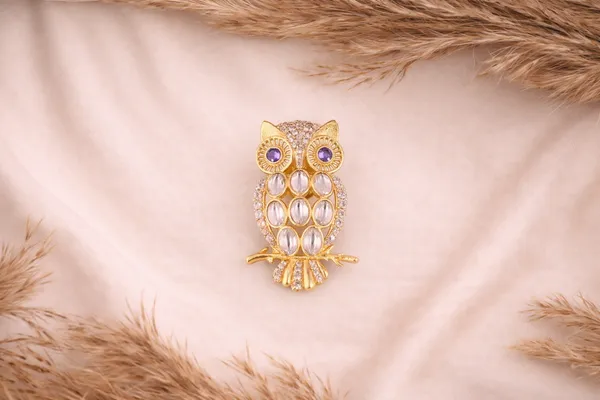 Polki_Owl_Brooch