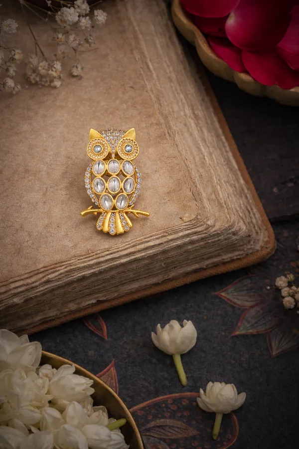 Polki_Owl_Brooch