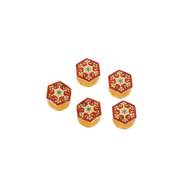 Red_Hexa_Kurta_Buttons