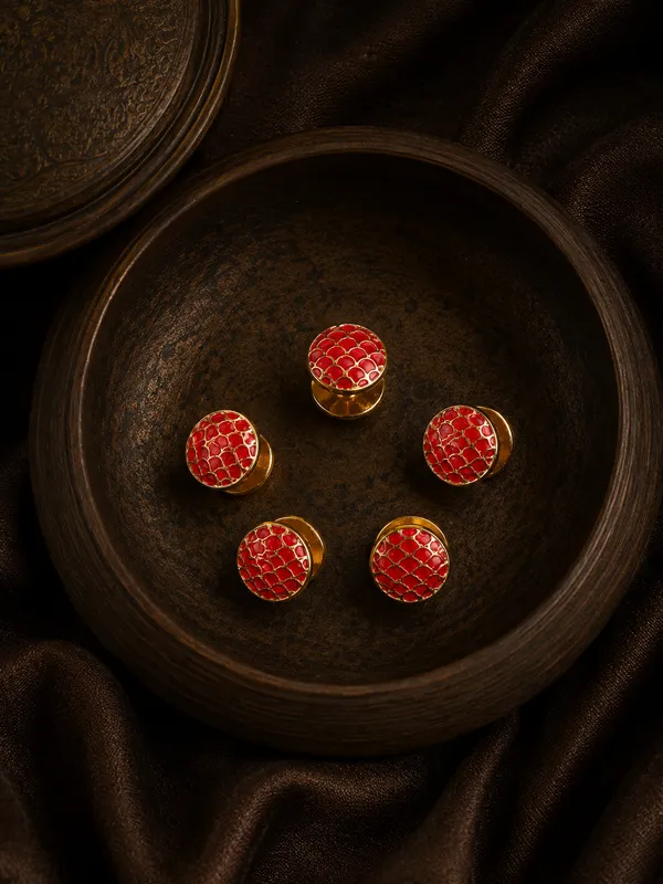 Red_Mosic_Kurta_Buttons