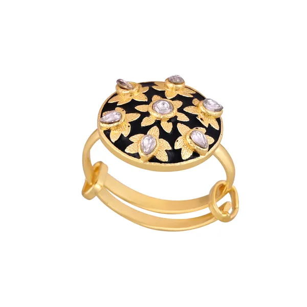 Black_Enamel_Floral_Statement_Ring_with_Stones