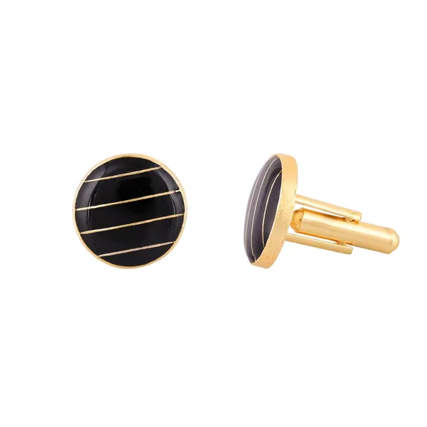 Noir_Stripe_Classic_Cufflink