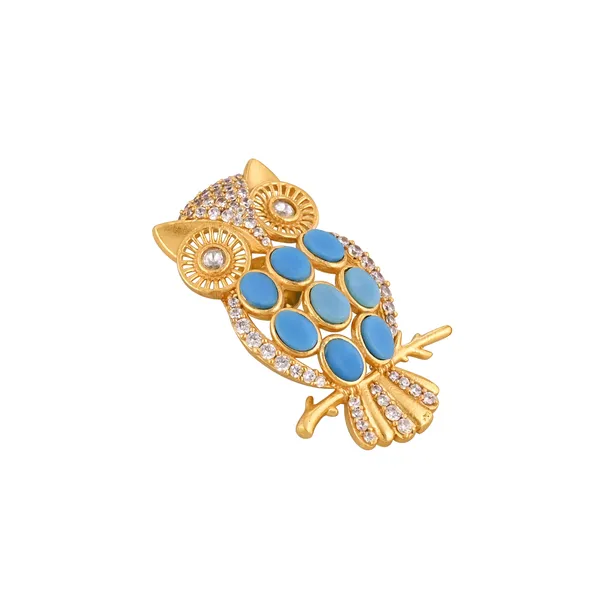 Turquoise_Owl_Brooch