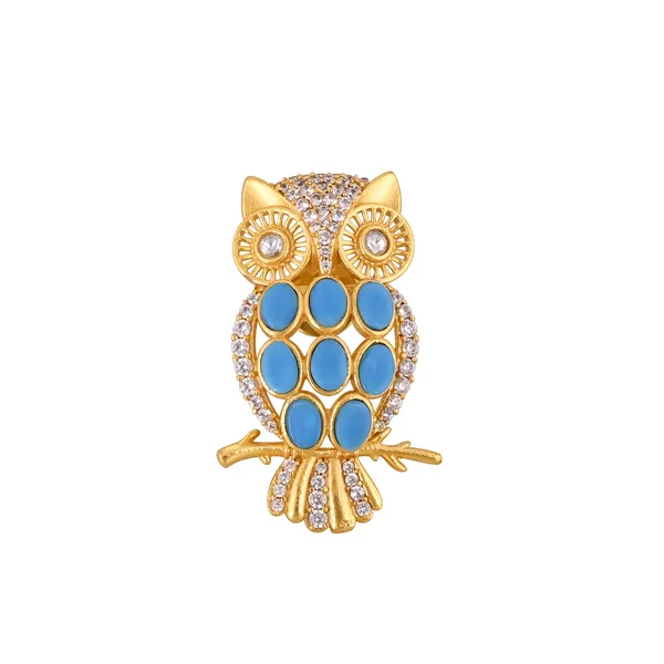 Turquoise_Owl_Brooch