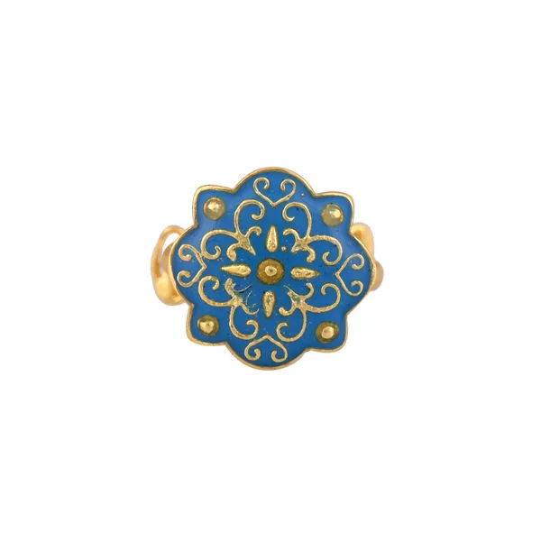 Royal_Blue_Enamel_Floral_Adjustable_Ring