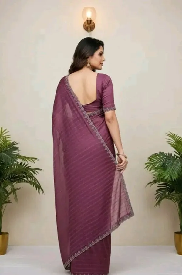 Purple_Georgette_Saree_with_Embellished_Border_and_Matching_Blouse_For_Women