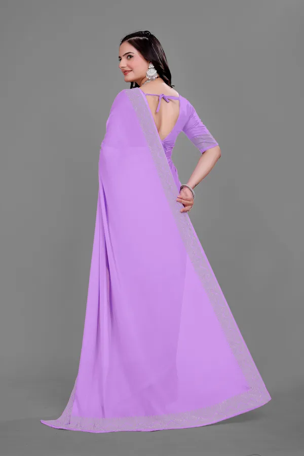 Purple_Chiffon_Saree_with_Silver_Border_For_Women