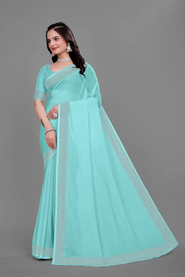 Sky_Blue_Chiffon_Saree_with_Embroidered_Border_For_Women