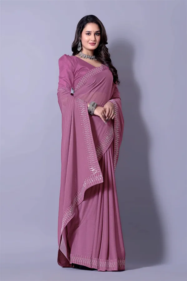 Mauve_Pink_Embellished_Saree_with_Matching_Blouse_For_Women