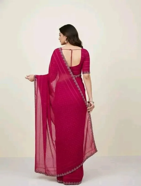 Magenta_Chiffon_Saree_with_Embellished_Border_For_Women