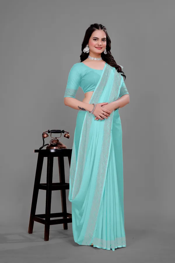 Sky_Blue_Chiffon_Saree_with_Embroidered_Border_For_Women