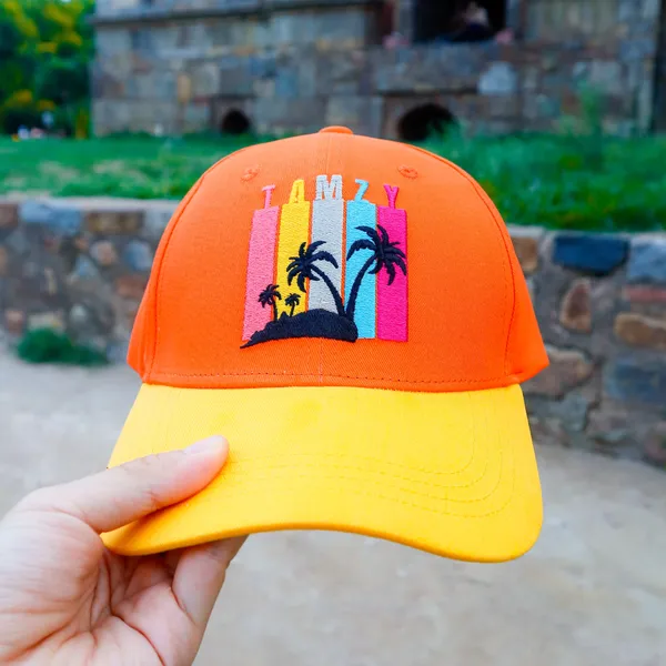 Orange_Cotton_Premium_Unisex_Caps