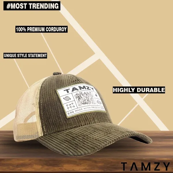 Olive_Green_Corduroy_Premium_Unisex_Caps
