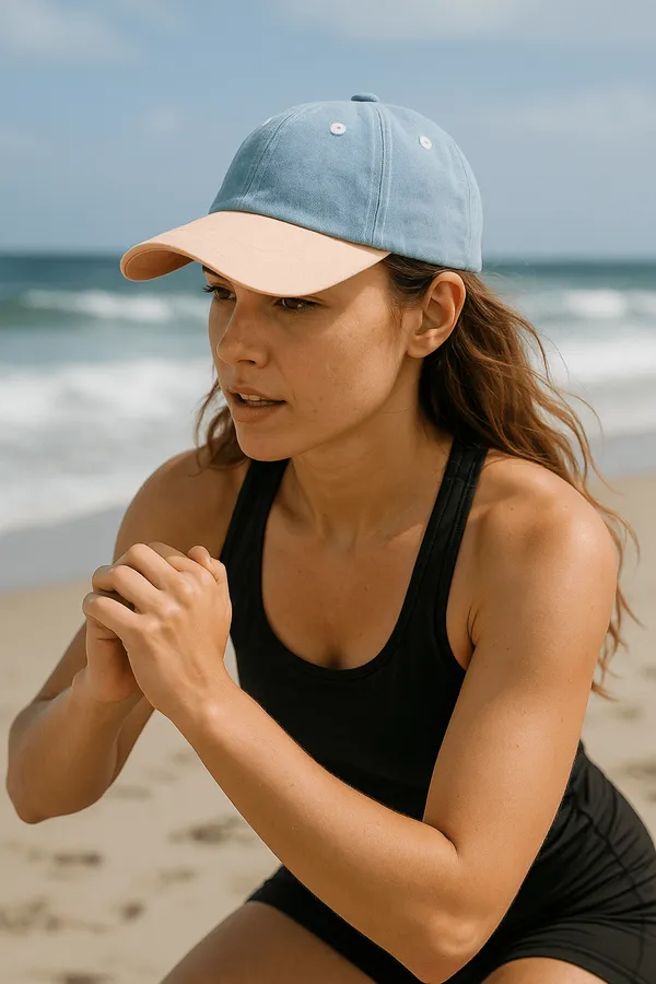 Ice_Blue_And_Peach_Denim_Premium_Unisex_Caps