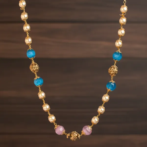 Udbhava_Handcrafted_Kattu_Theega_Necklace_with_Multicolor_Monalisa_Beads_&_Imitation_Pearls
