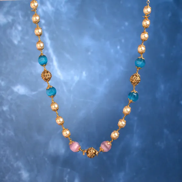 Udbhava_Handcrafted_Kattu_Theega_Necklace_with_Multicolor_Monalisa_Beads_&_Imitation_Pearls