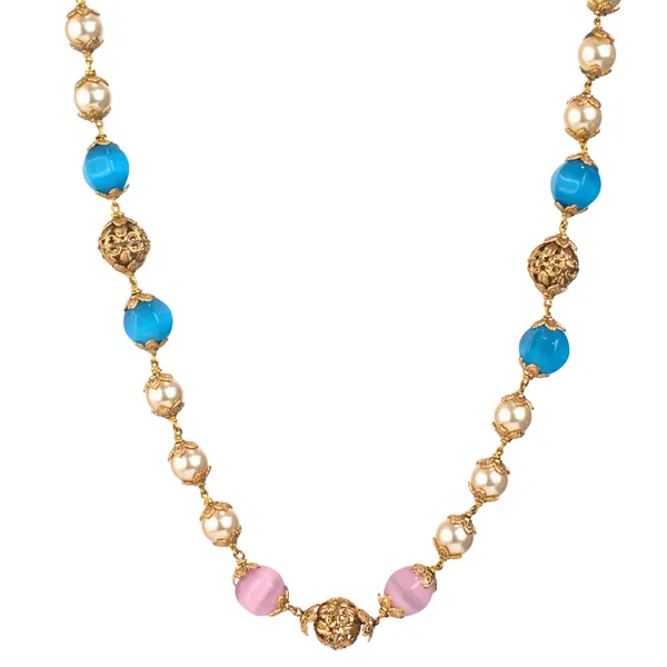Udbhava_Handcrafted_Kattu_Theega_Necklace_with_Multicolor_Monalisa_Beads_&_Imitation_Pearls