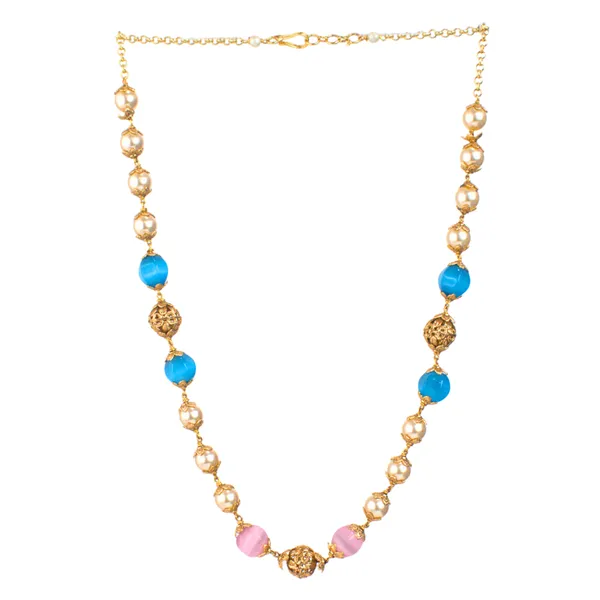 Udbhava_Handcrafted_Kattu_Theega_Necklace_with_Multicolor_Monalisa_Beads_&_Imitation_Pearls
