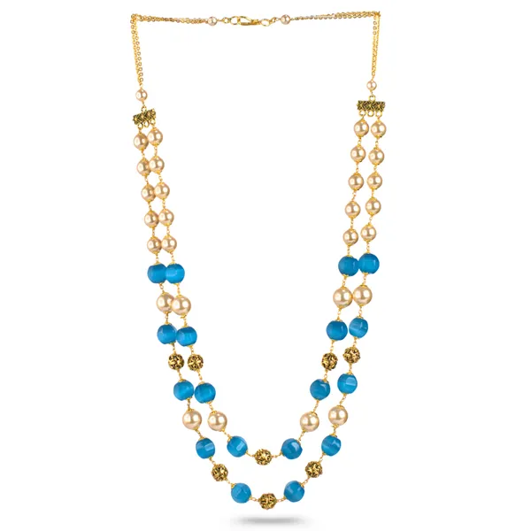 Udbhava_2-Layer_Kattu_Theega_Handcrafted_Blue_Bead_&_Pearl_Necklace_–_Traditional_Temple_Jewellery