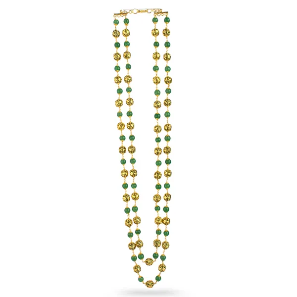 Handcrafted_Double-Line_Green_Kattu_Theega_Necklace